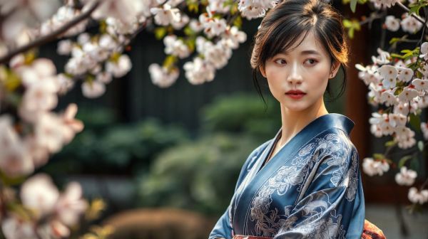 Découvrez les élégants kimonos en soie pour femme